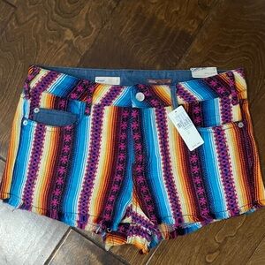NWT Anthropologie Pilcro Serape Striped Shorts Size 27